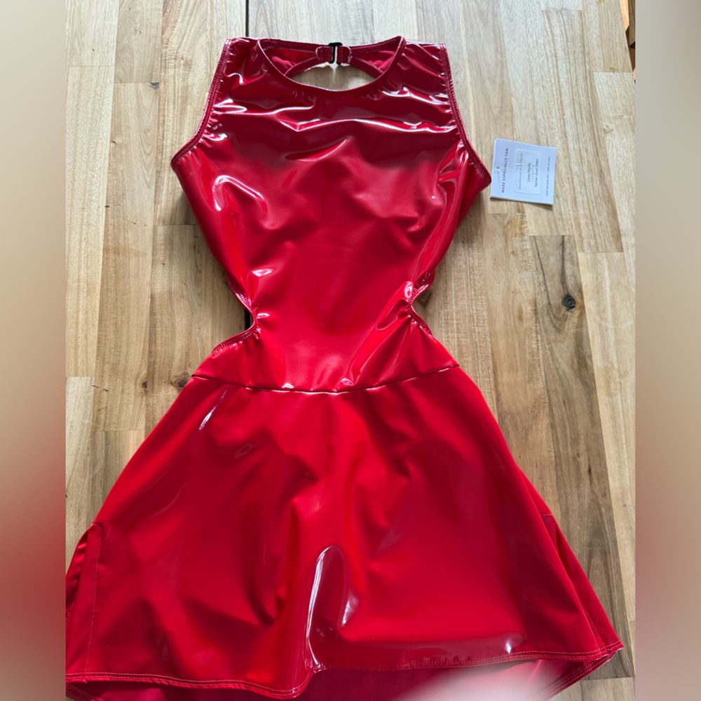 Liquid red jazz dress